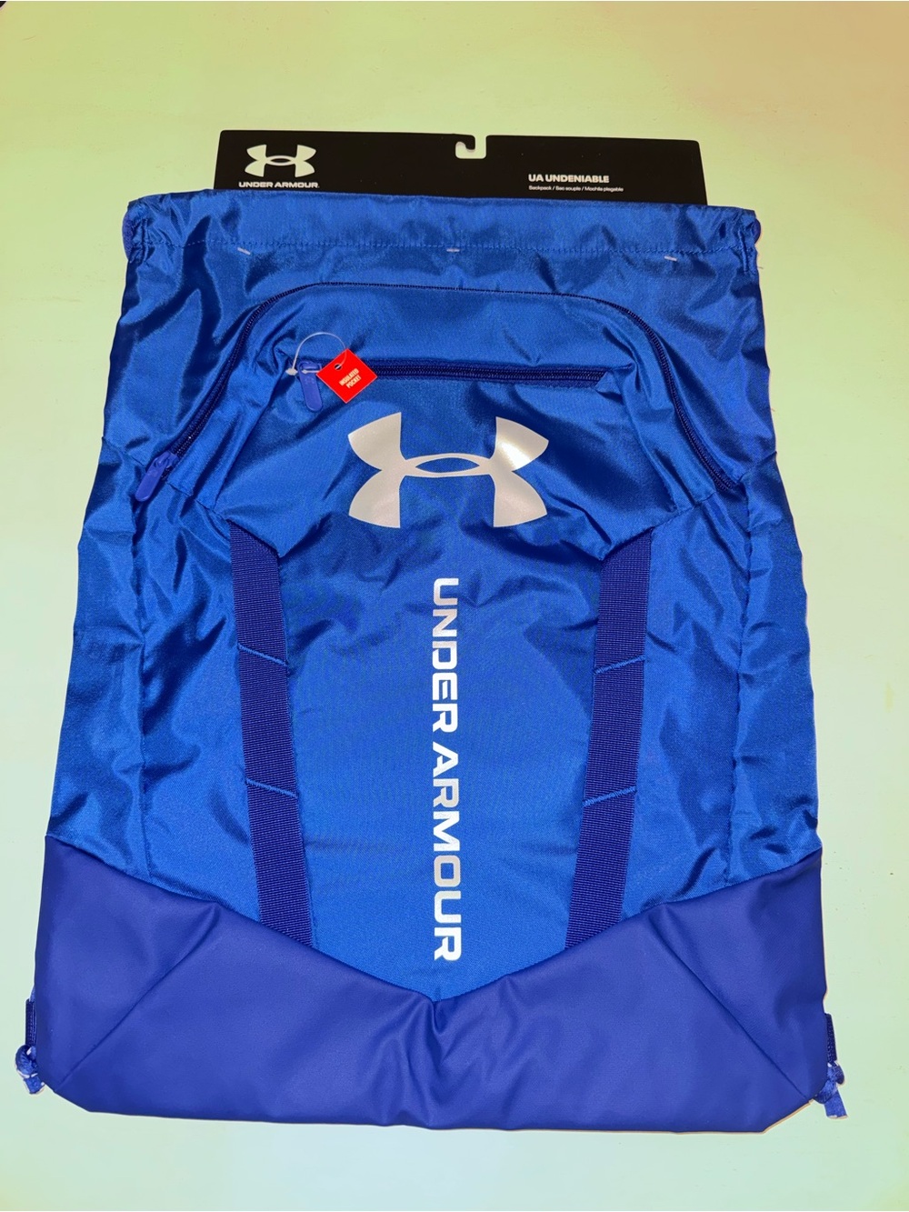 Under Armour Royal Blue Drawstring Bag with White Logo